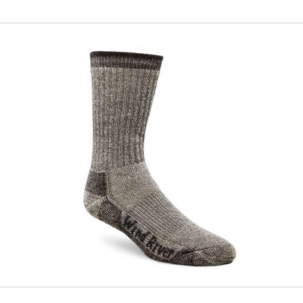 NWT Wind River brown hiking wool socks Men’s size 12-15